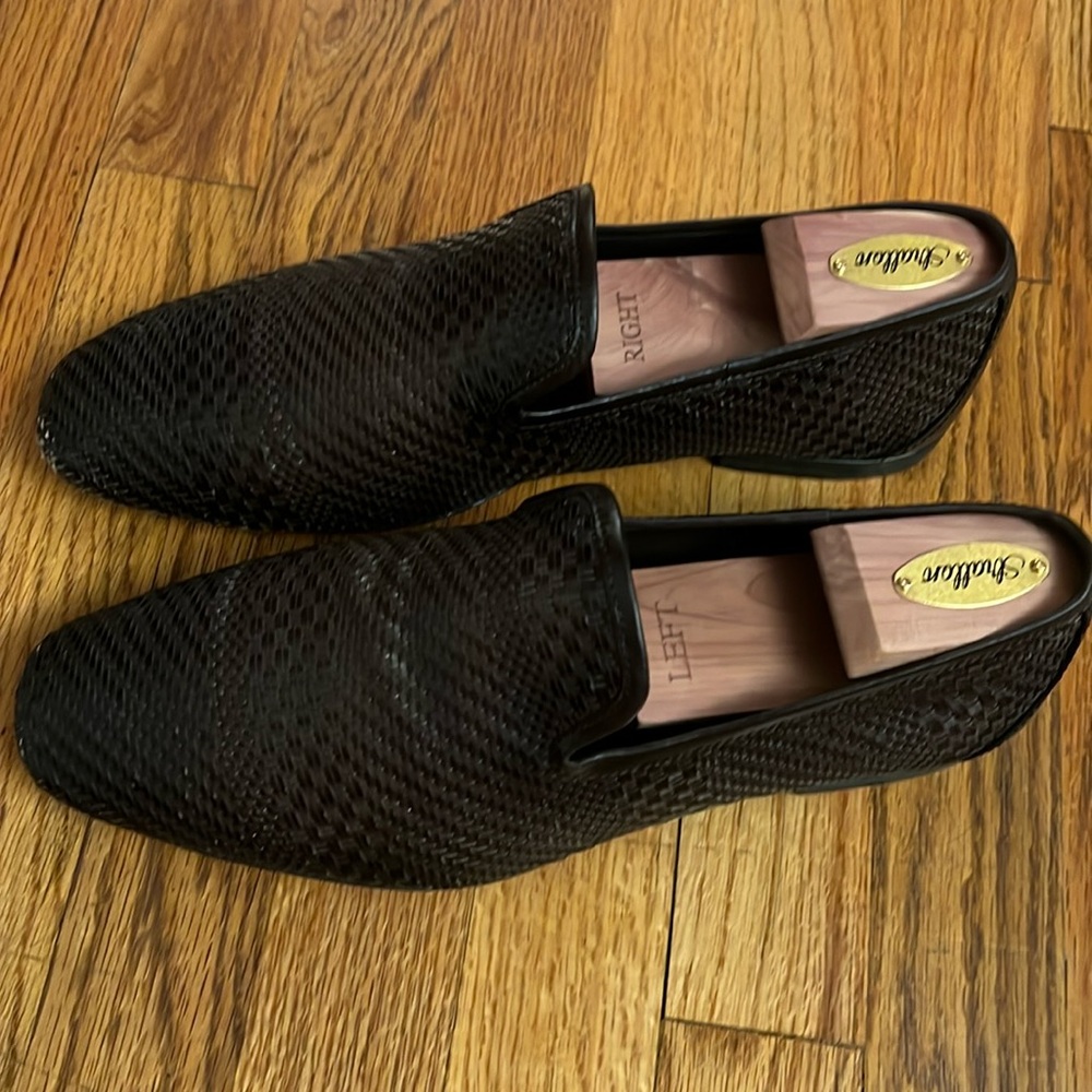 Mens Zara Dark Brown Braided Loafer